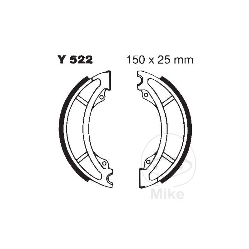 EBC brake shoes without spring 737.00.91