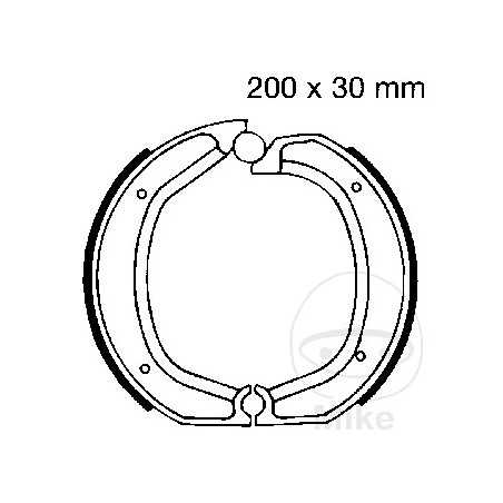 EBC brake shoes without spring ALTN: 7860612 737.20.06