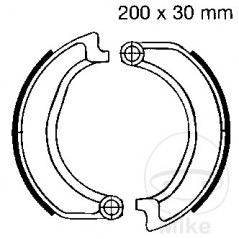 EBC brake shoes without spring ALTN: 7860661 737.20.30