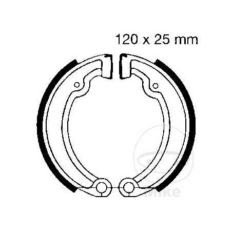 EBC brake shoes without spring 737.48.79