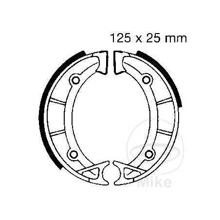EBC brake shoes without spring 737.94.07