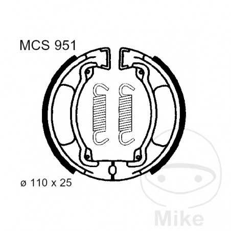 TRW spring brake shoes ALTN: 7328198 786.03.72