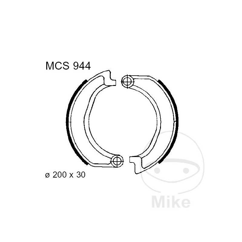 TRW brake shoes without spring ALTN: 7372030 786.06.61
