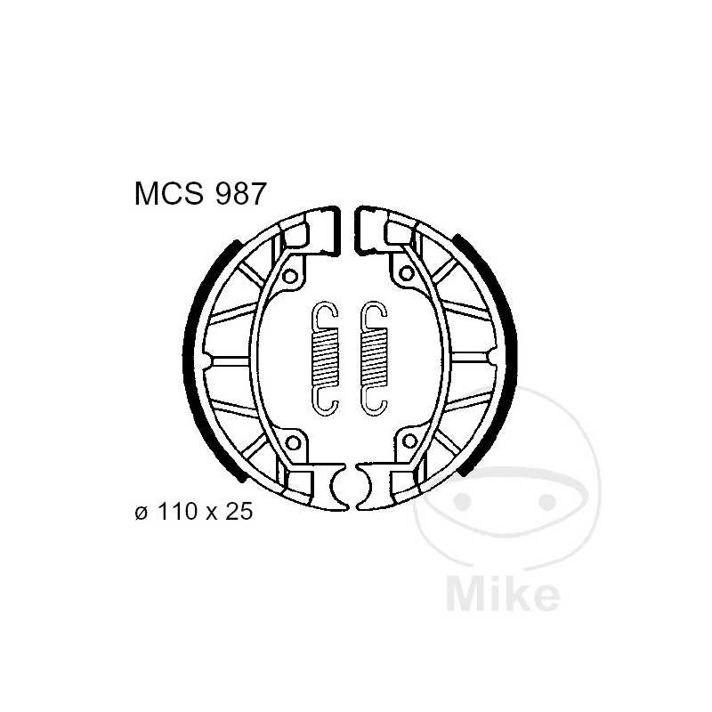 TRW spring brake shoes ALTN: 7375165 786.09.27