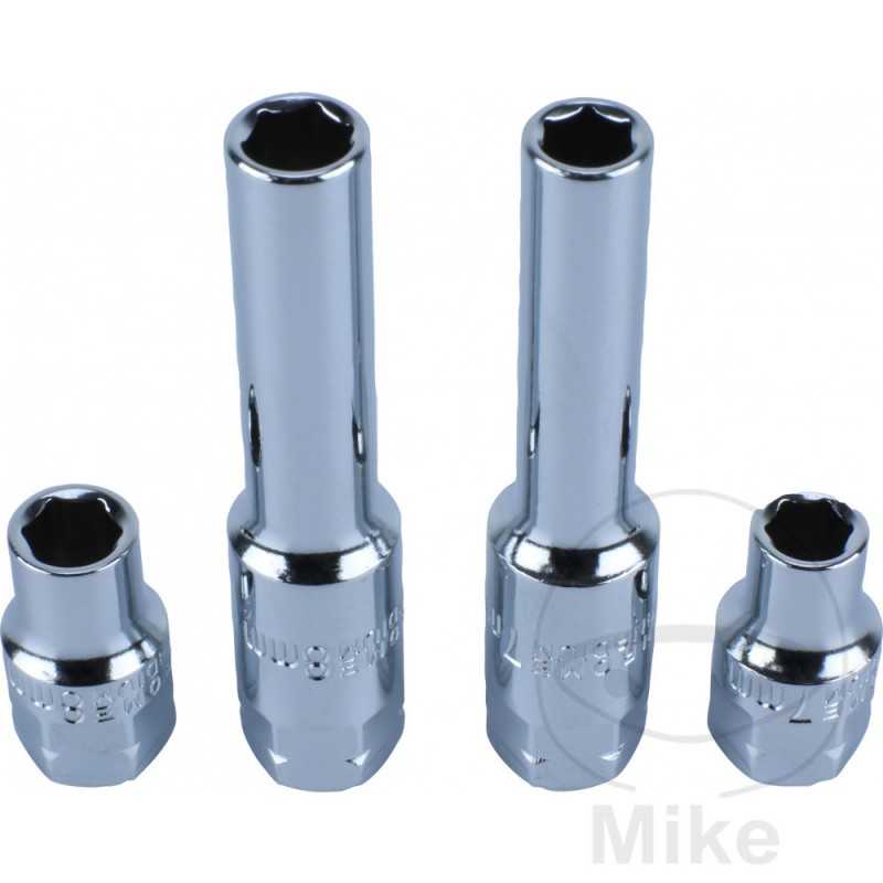 CONDOR Set of 4 sockets for brake bleeding key 7+8 MM 6120036 612.00.41