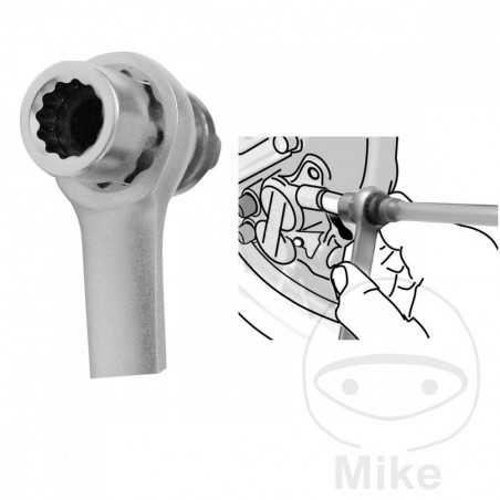 JMP Socket wrench and check valve for brake bleeding 8MM 722.10.02