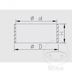 KAYABA Segmento de piston para horquilla moto 2X24X5 773.06.19