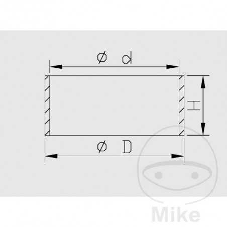 KAYABA Segmento de piston para horquilla moto 2X24X5 773.06.19