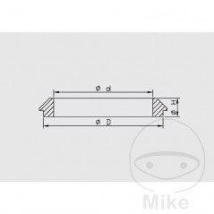 KAYABA Guardapolvo de horquilla moto 36X49X14 MM (2U) 735.01.64