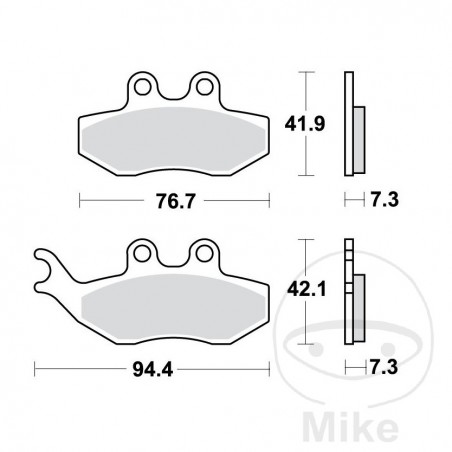 TRW Standard brake pads SCOOTER ALTN: 7320211 787.27.32