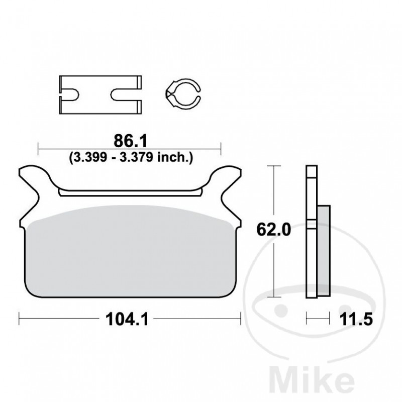 TRW Standard brake pads ALTN: 7377153 787.08.84