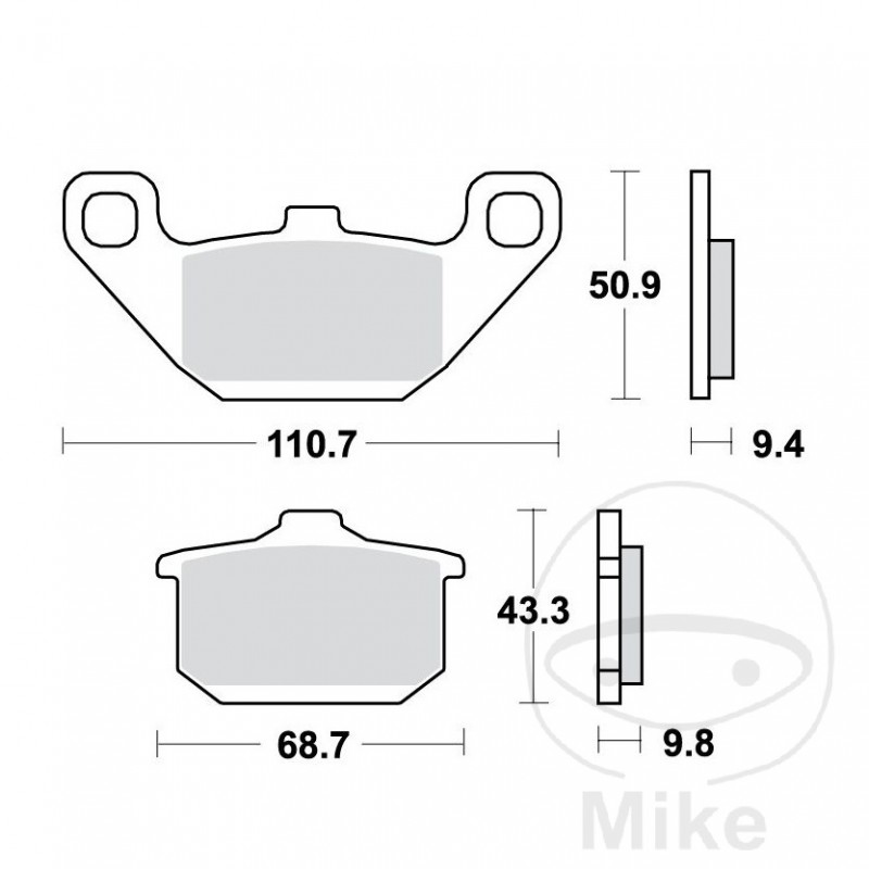 TRW Standard brake pads ALTN: 7326952 787.10.72