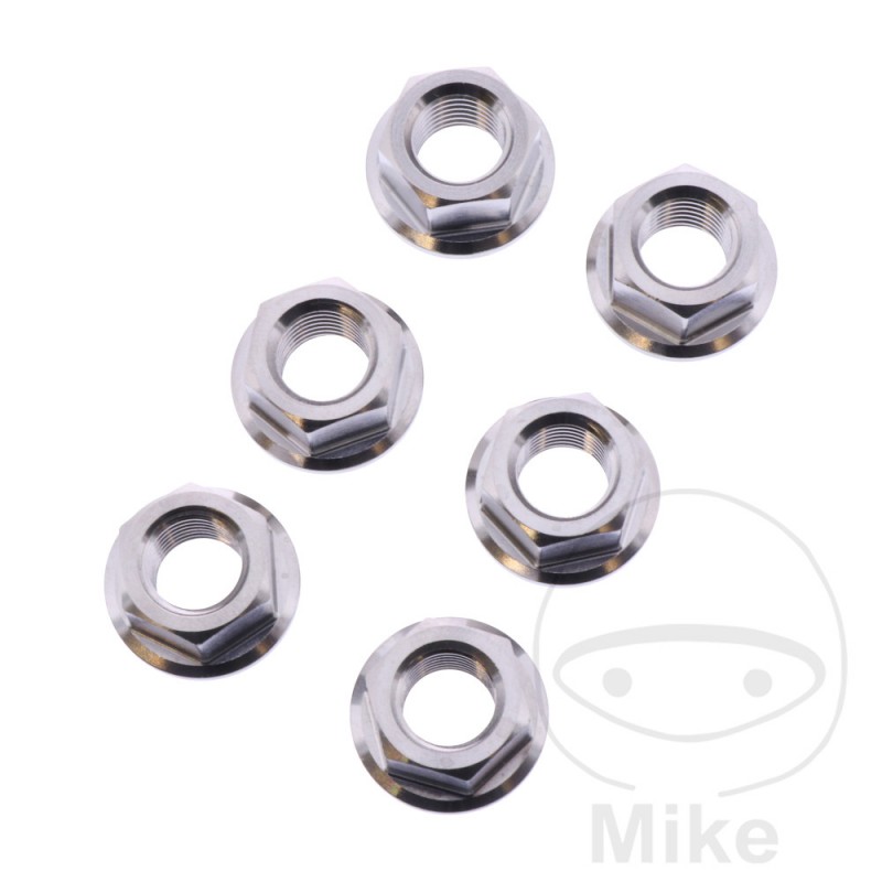 JMP Nut set for transmission plate crown screw M10 X 1.25 MM INOX V4A 775.35.48