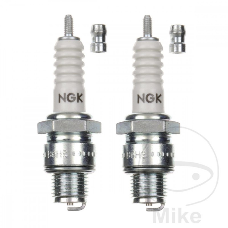 NGK Spark plug set with removable terminal B6HS SAE 2417 708.45.02