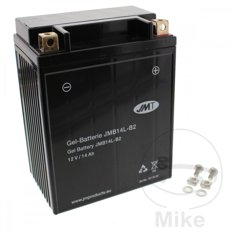 6ON motorcycle gel battery YB14L-B2 JMT YUASA 0618 3331 0086 707.00.59