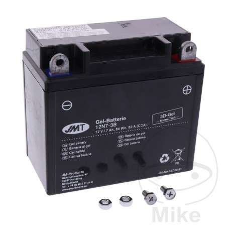 JMT motorcycle gel battery 12N7-3B ALTN: 7070220 3059 9016 707.00.81