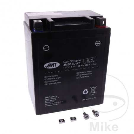JMT motorcycle gel battery YB14L-A2 ALTN: 7070345 3075 9081 707.40.73