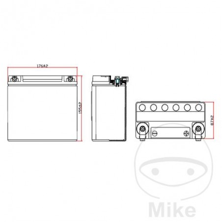 JMT motorcycle battery VTB-1 V-TWIN ALTN: 7070028 707.46.52