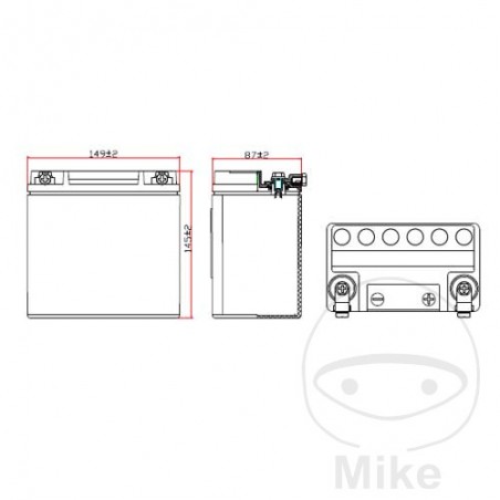 JMT motorcycle battery VTB-3 V-TWIN ALTN: 7070049 707.46.54