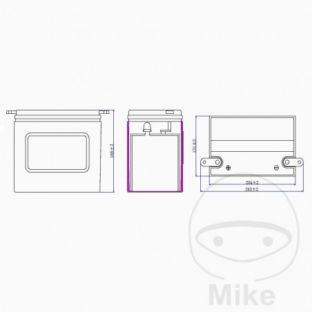JMT Batería de moto VTB-7 V-TWIN 707.46.58