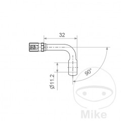 Banjo para latiguillo de freno HD TYP119 11.2 MM 90 757.01.33