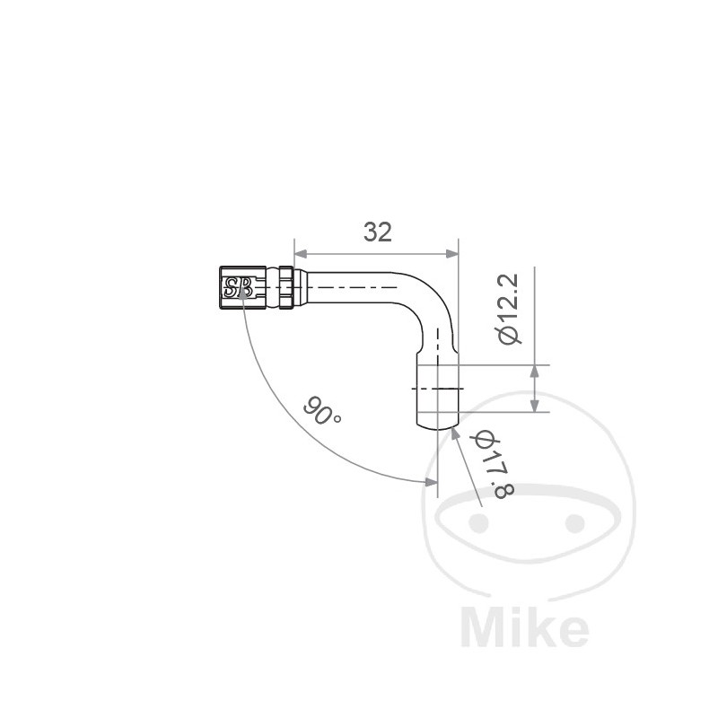 Banjo para latiguillo de freno HD TYP219 12 MM 90 757.01.34