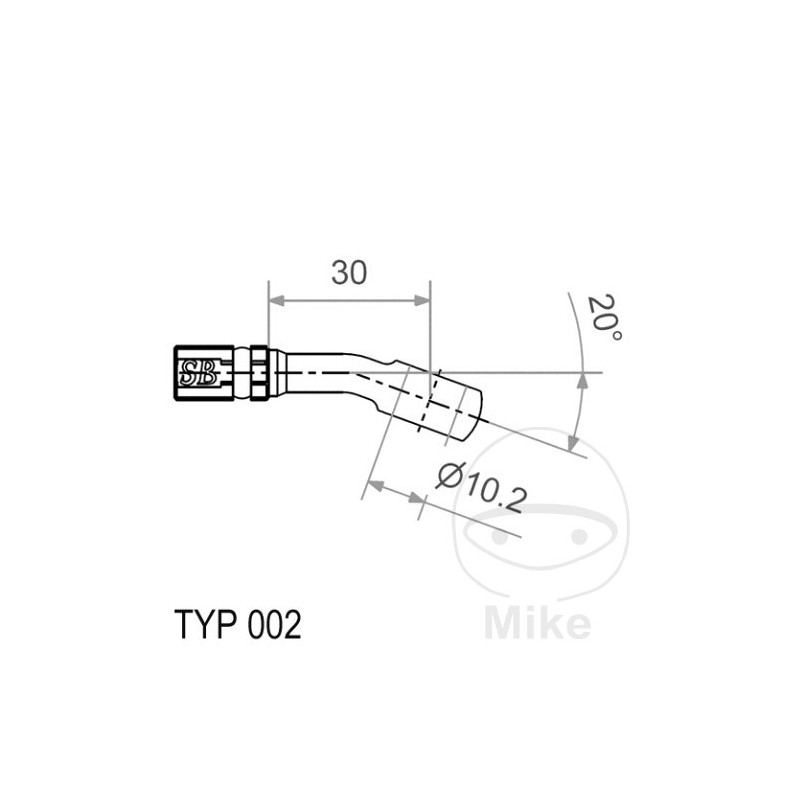 Banjo para latiguillo de freno TYP002 10 MM 20 757.22.82