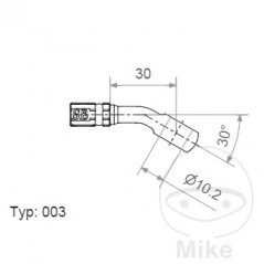 Banjo para latiguillo de freno TYP003 10 MM 30 INOX 757.03.96