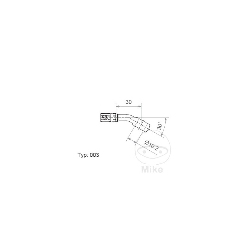Banjo para latiguillo de freno TYP003 10 MM 30 INOX 757.03.96