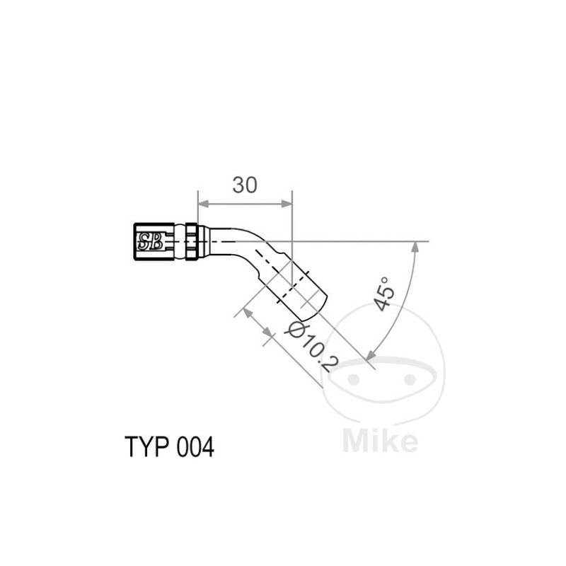 Banjo for brake hose TYP004 10 MM 45 757.23.24