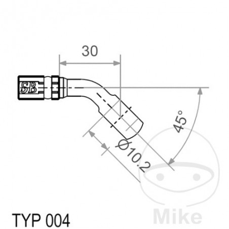 Banjo para latiguillo de freno TYP004 10 MM 45 757.23.24