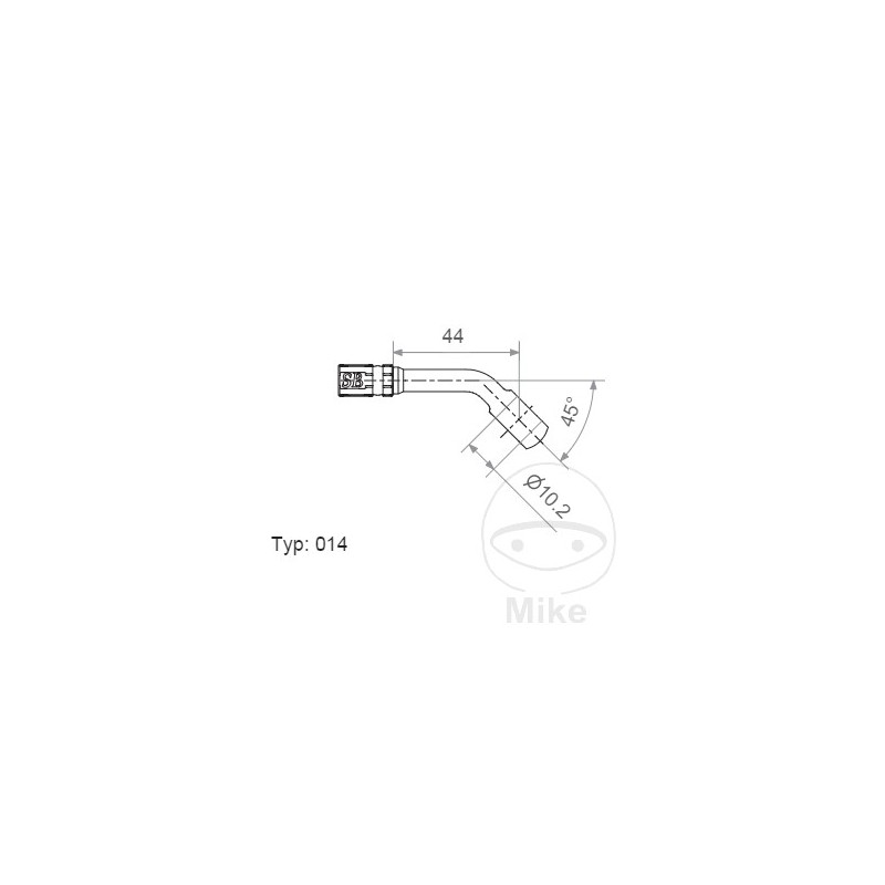 Banjo for brake hose TYP014 10 MM 45 INOX 757.03.99