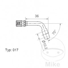 Banjo para latiguillo de freno TYP017 10 MM 70 INOX 757.04.00