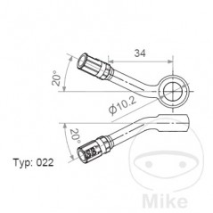 Banjo for brake hose TYP022 10 MM 20+20 INOX 757.04.04