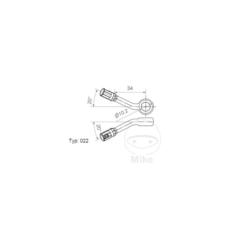 Banjo for brake hose TYP022 10 MM 20+20 INOX 757.04.04