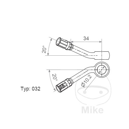 Banjo para latiguillo de freno TYP032 10 MM 20+20 INOX 757.04.05