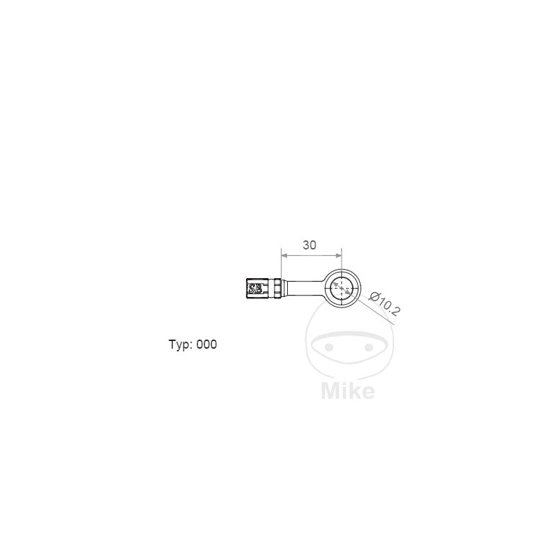 Banjo for brake hose TYP000 10 MM 0 INOX 757.03.94