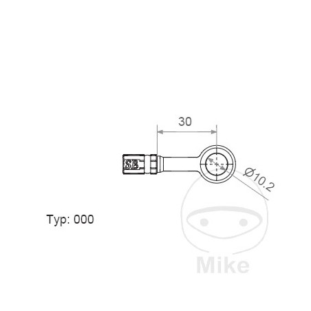 Banjo for brake hose TYP000 10 MM 0 INOX 757.03.94