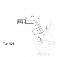 Banjo para latiguillo de freno TYP006 10 MM 60 INOX 757.03.98
