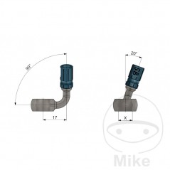 Banjo para latiguillo de freno TYP029 10 MM 90+20 SR INOX 757.16.88