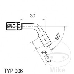 Banjo para latiguillo de freno TYP006 10 MM 60 757.23.65
