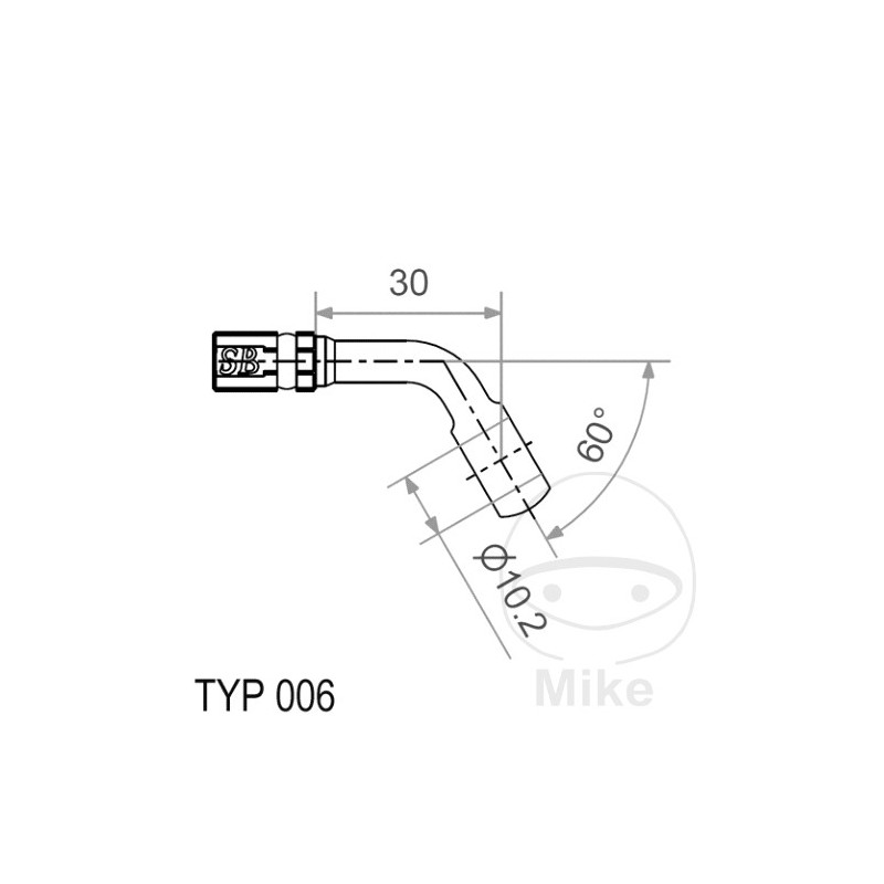 Banjo for brake hose TYP006 10 MM 60 757.23.65