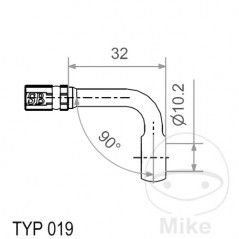 Banjo for brake hose TYP019 10 MM 90 757.24.07