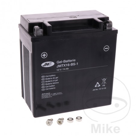 JMT activated gel motorcycle battery YTX16-BS-1 707.01.00