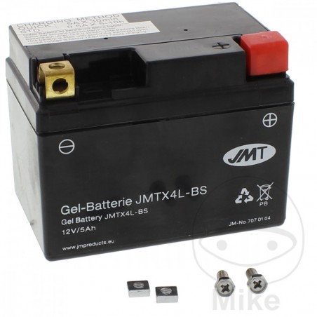 JMT activated gel motorcycle battery YTX4L-BS 707.01.04