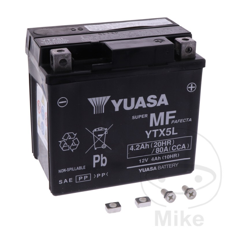 YUASA Factory activated maintenance free battery YTX5L WET 707.01.67