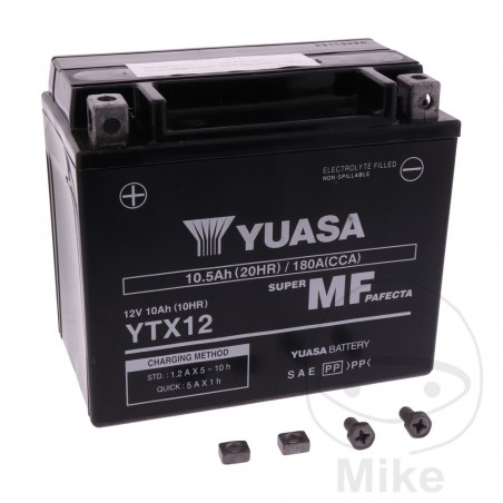 YUASA Factory activated maintenance free battery YTX12 WET 707.01.71