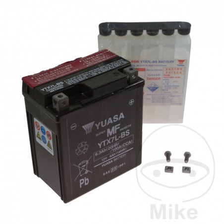 YUASA Maintenance-free battery with electrolyte YTX7L-BS 707.03.78