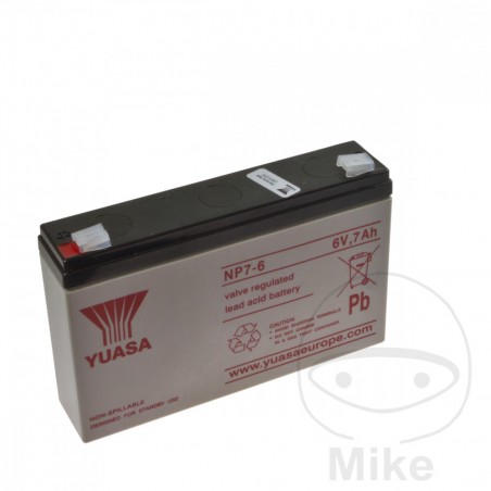 YUASA BATERIA MOTO SIN MANTENIMIENTO NP 7-6 707.15.66