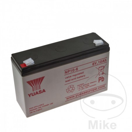 YUASA MAINTENANCE FREE MOTORCYCLE BATTERY NP 10-6 707.15.82